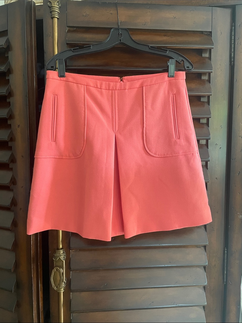 Maeve Anthropologie Coral Cheri Pink Tailored Skirt Lined Size 10 - Picture 2 of 9